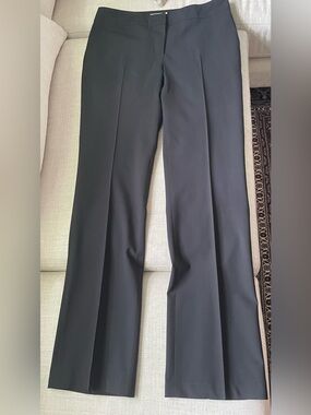 Burberry Black Boot-Cut Wool Dress Pants